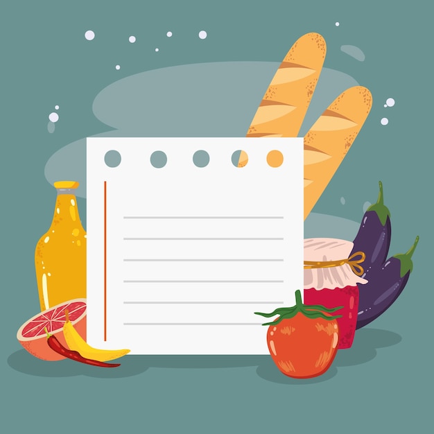 Meal plan notes and ingredients